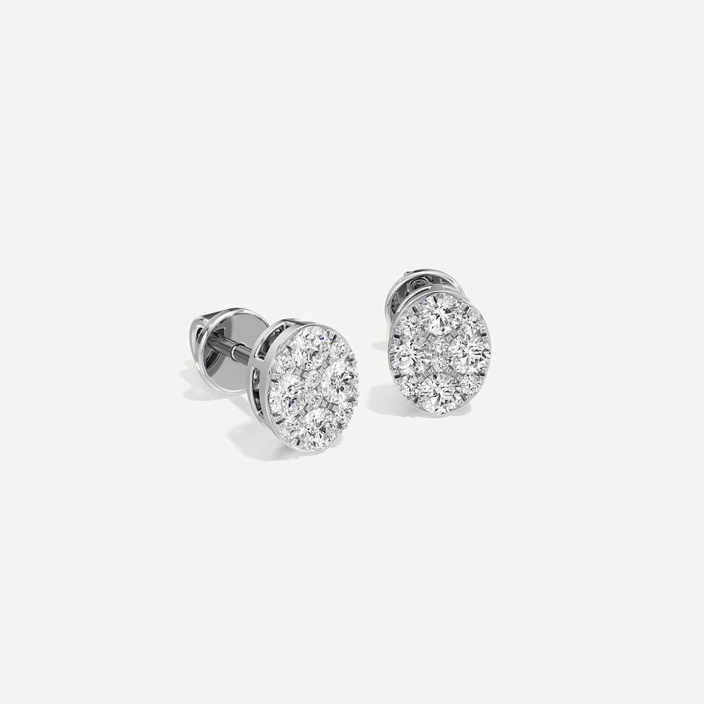 Radiant Oval Diamond Earrings