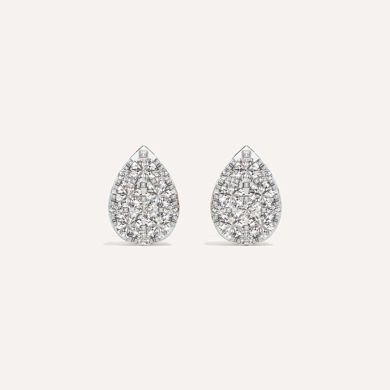 Bold Pear Diamond Earrings