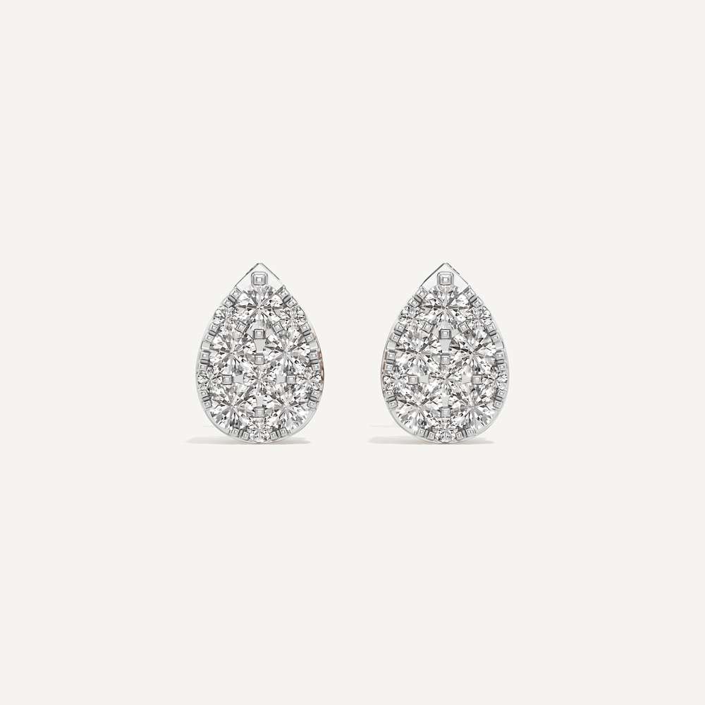 Bold Pear Diamond Earrings