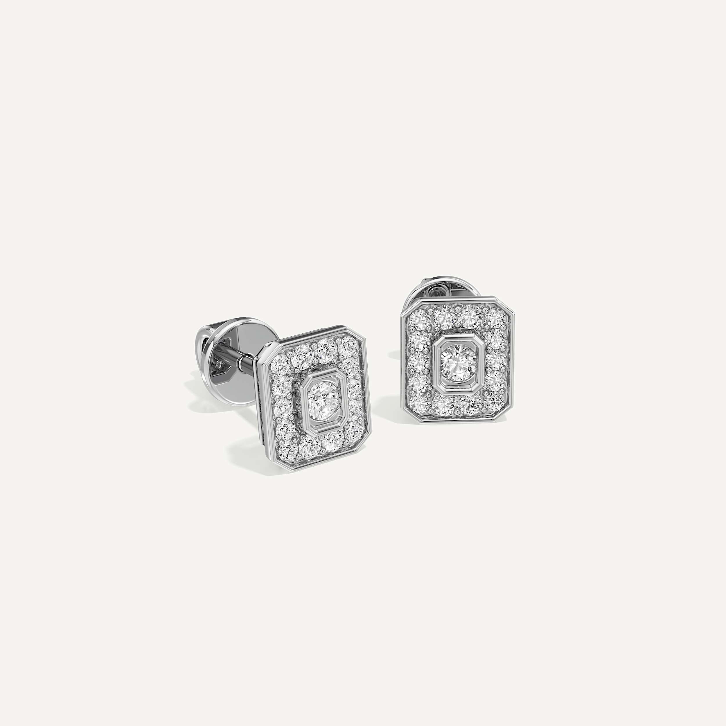 Emerald Calm Diamond Earrings