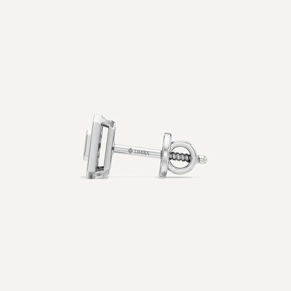 Aurelle Emerald Diamond Stud