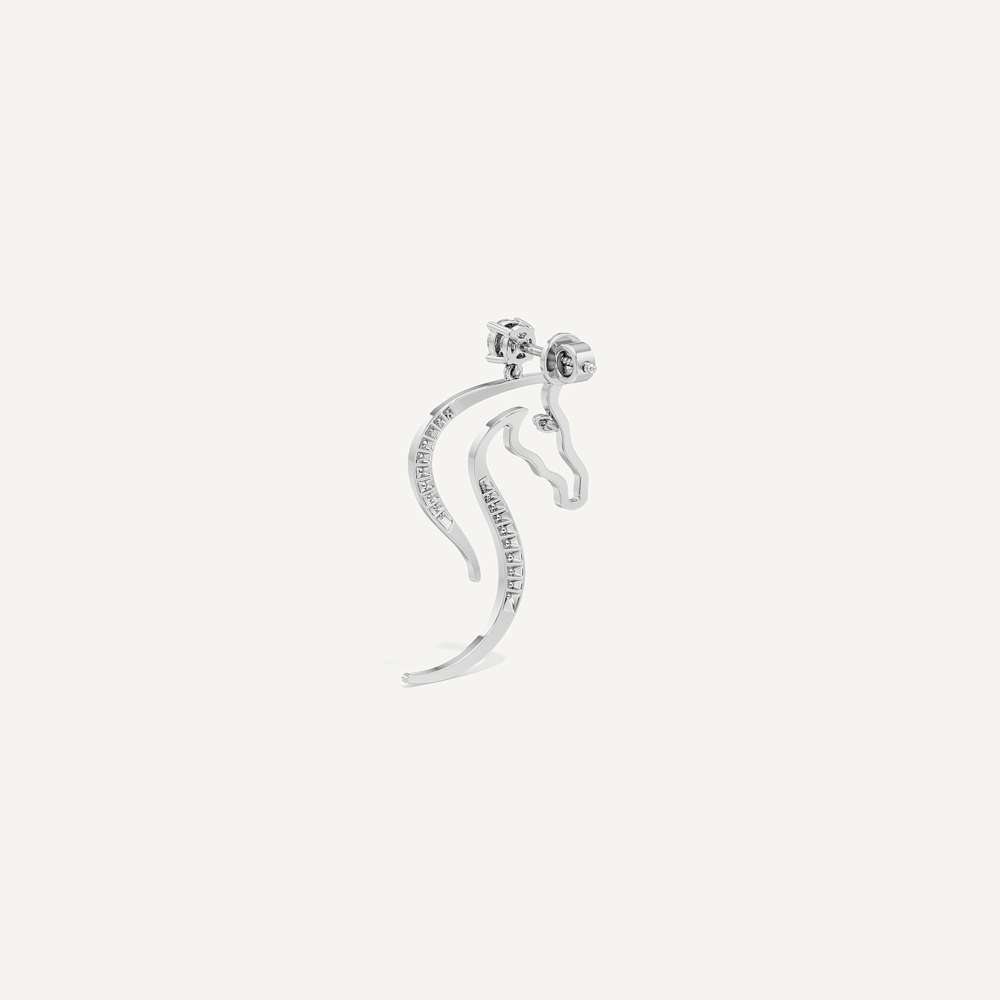Pegasus Curve Horseshoe Earring