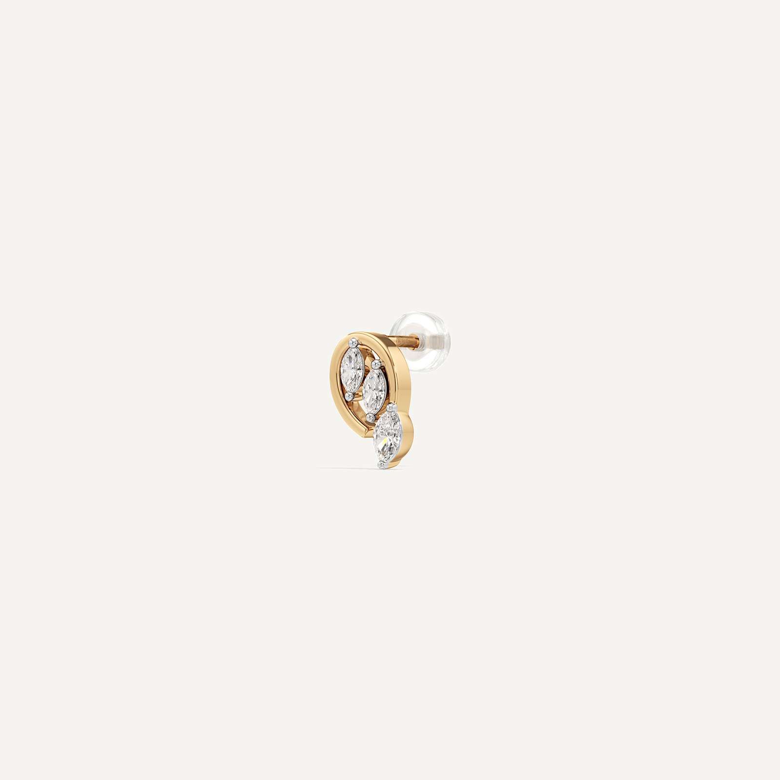 Teardrop Diamond Stud