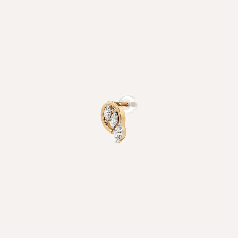 Teardrop Diamond Stud