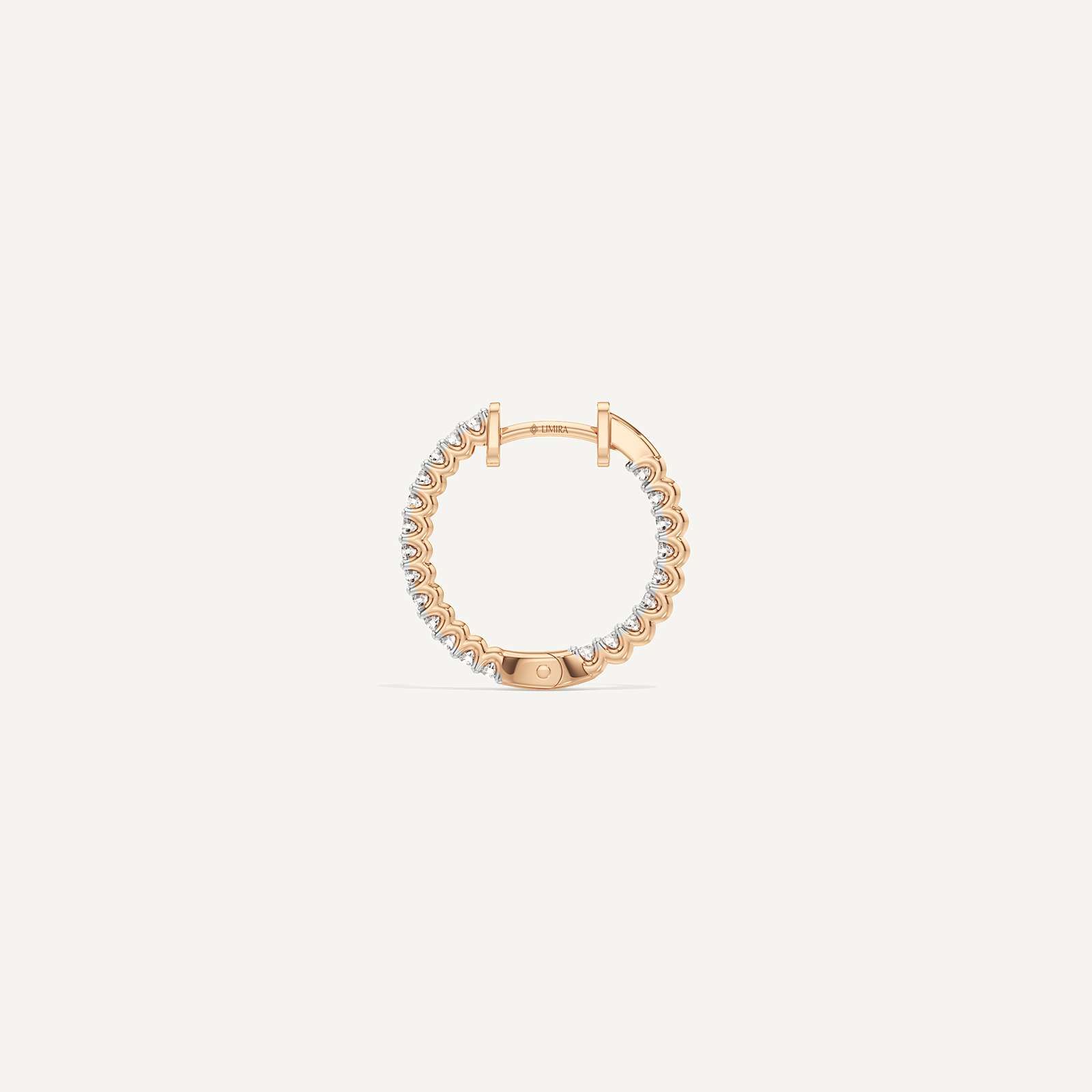 Bellis Round Diamond Hoop