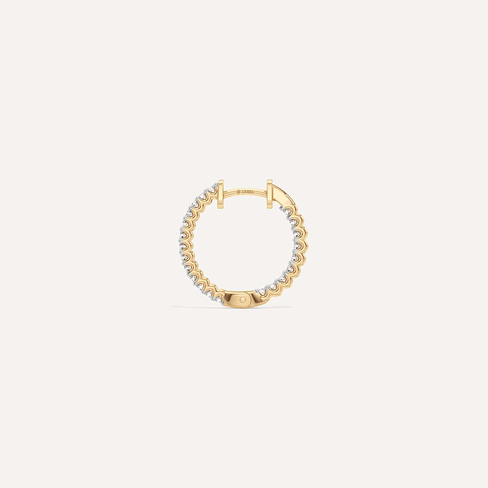 Bellis Round Diamond Hoop