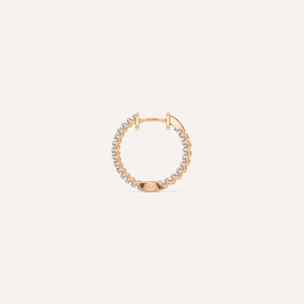 Bellis Round Diamond Hoop