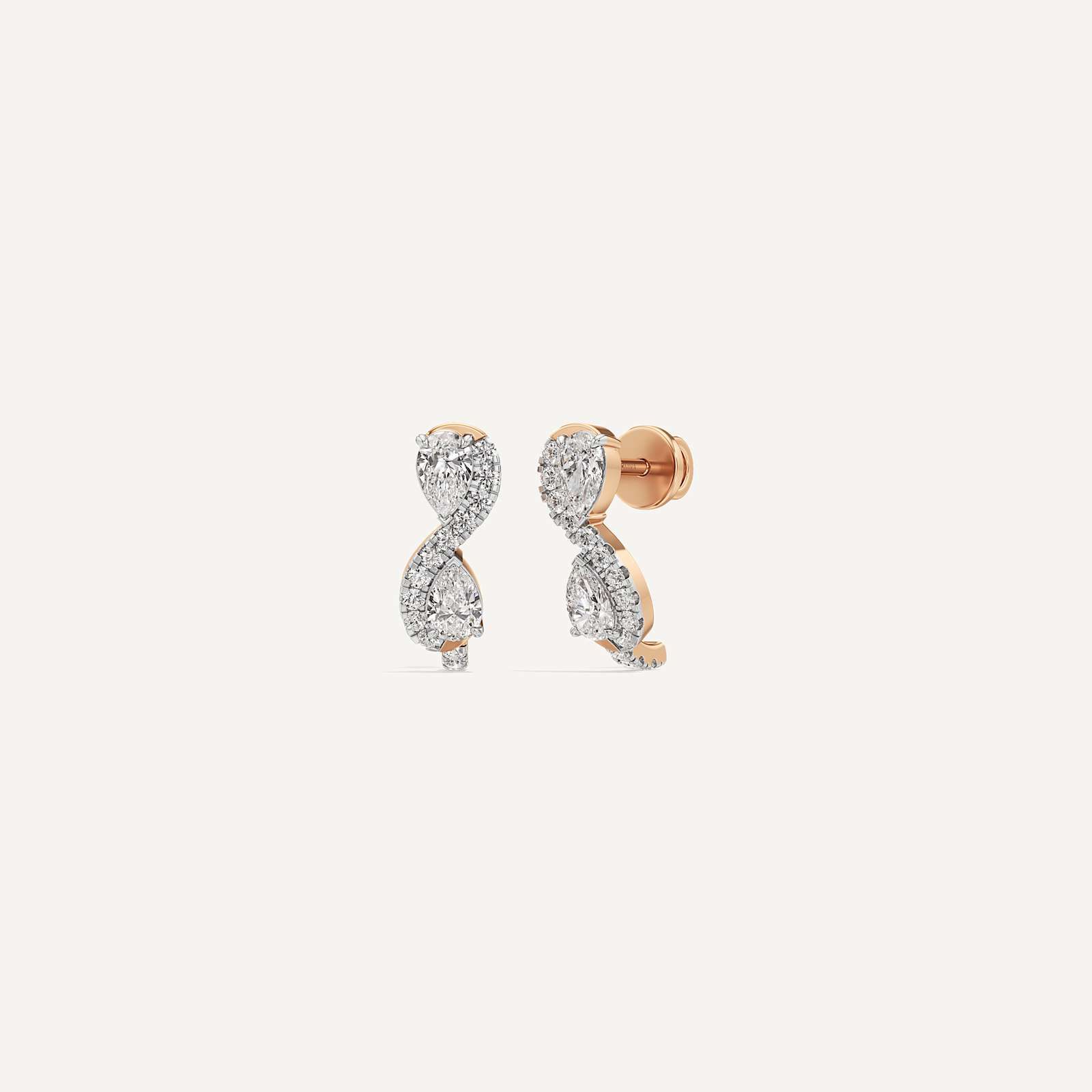 Pear Duo Swirl Toi et Moi Diamond
