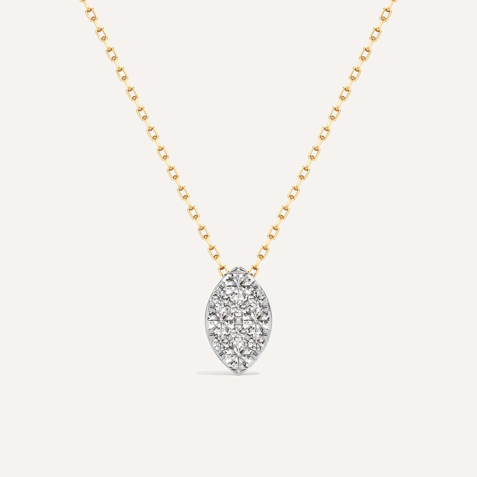 Silent Gravity Marquise Diamond Pendant with Chain