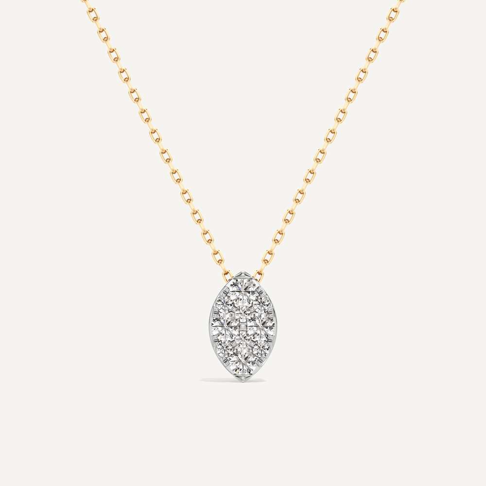 Silent Gravity Marquise Diamond Pendant with Chain