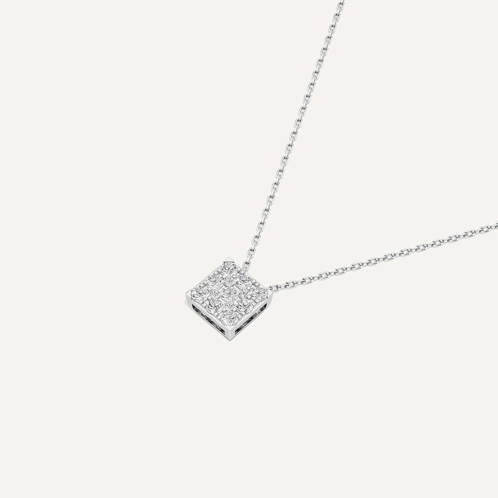 Sovereign Princess Diamond Pendant with Chain