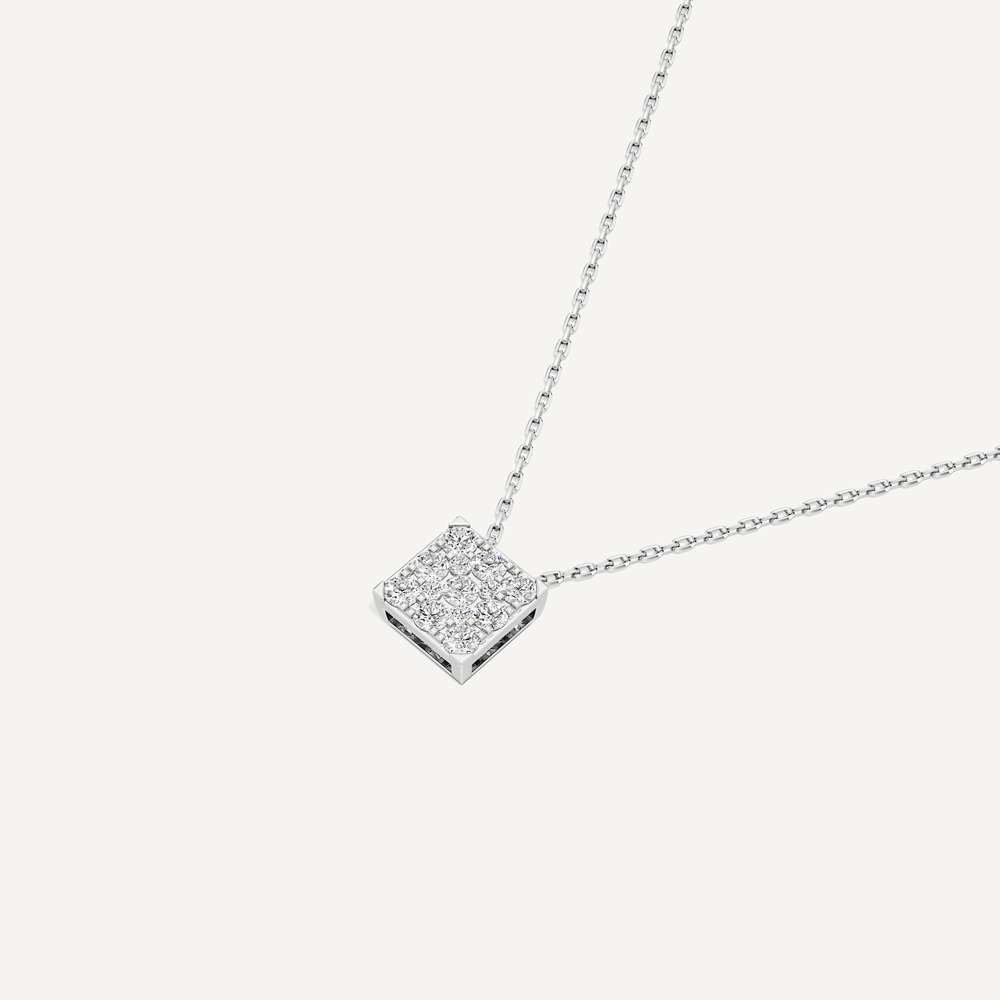 Sovereign Princess Diamond Pendant with Chain