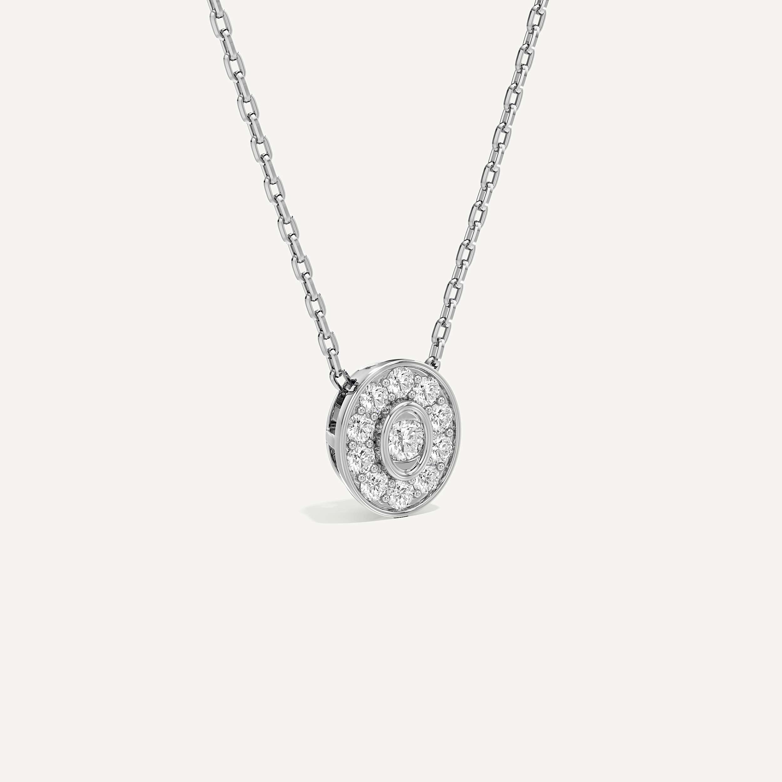 Secretely Favourite Oval Diamond Pendant with Chain