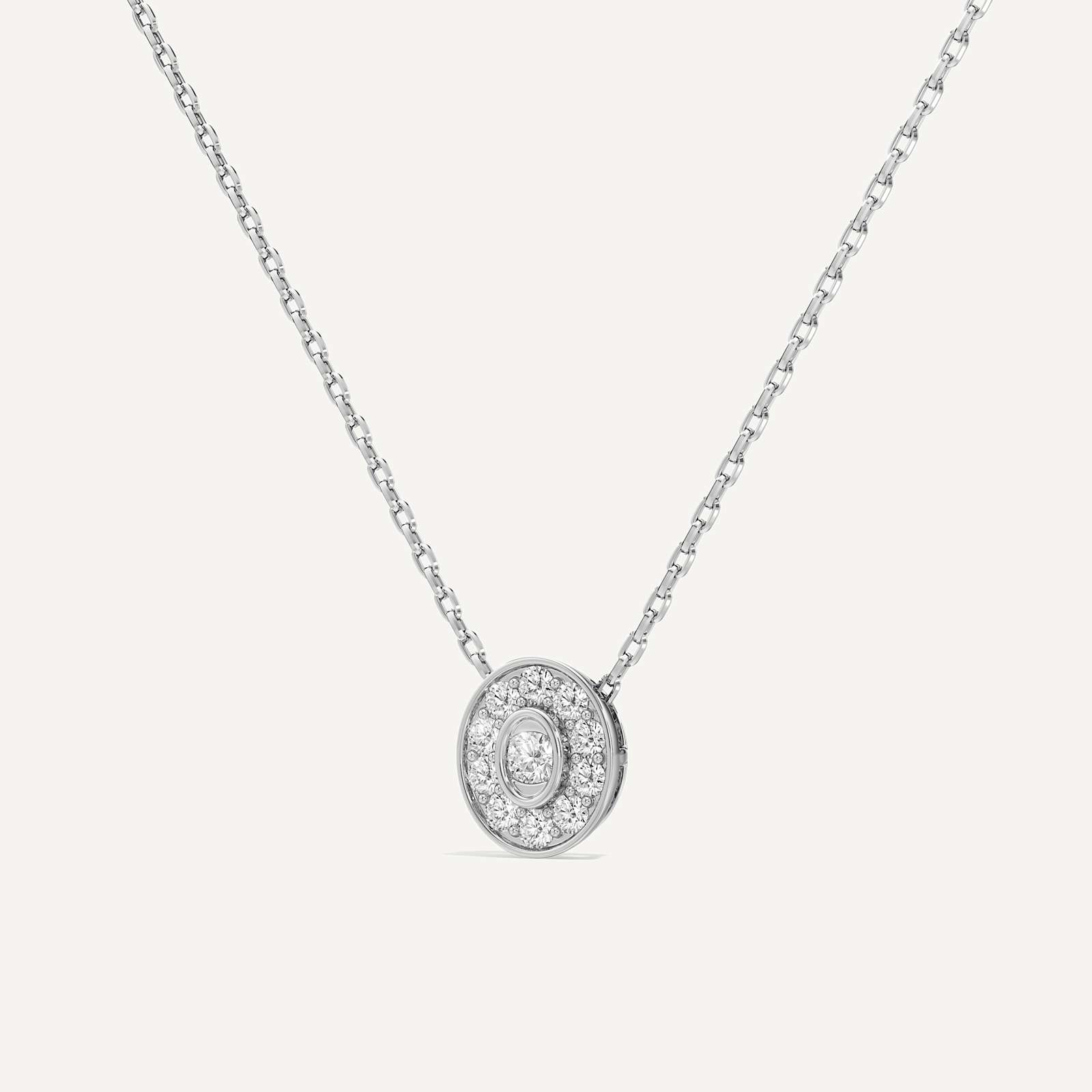Seren Oval Diamond Pendant