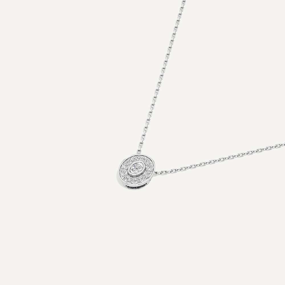 Secretely Favourite Oval Diamond Pendant with Chain