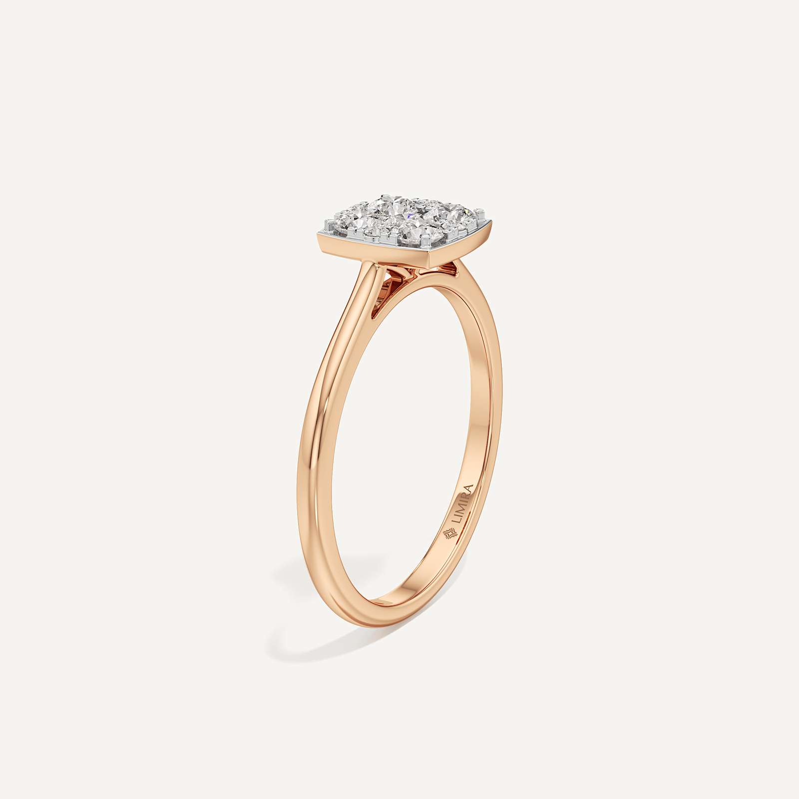 Tapered Cushion Diamond Ring
