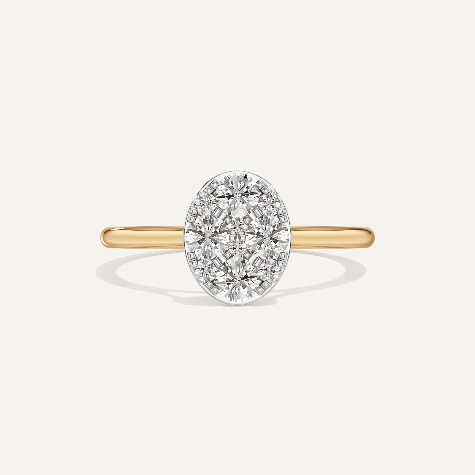 Effortless Pull Oval Diamond Ring