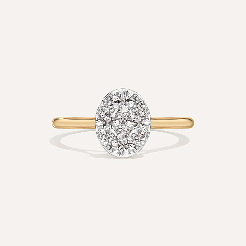 Effortless Pull Oval Diamond Ring