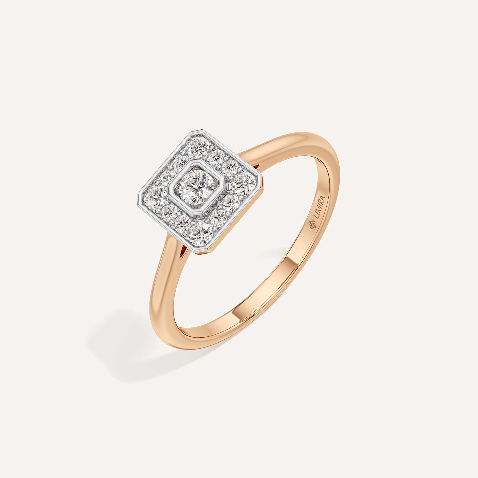 Magnetic Draw Asscher Diamond Ring