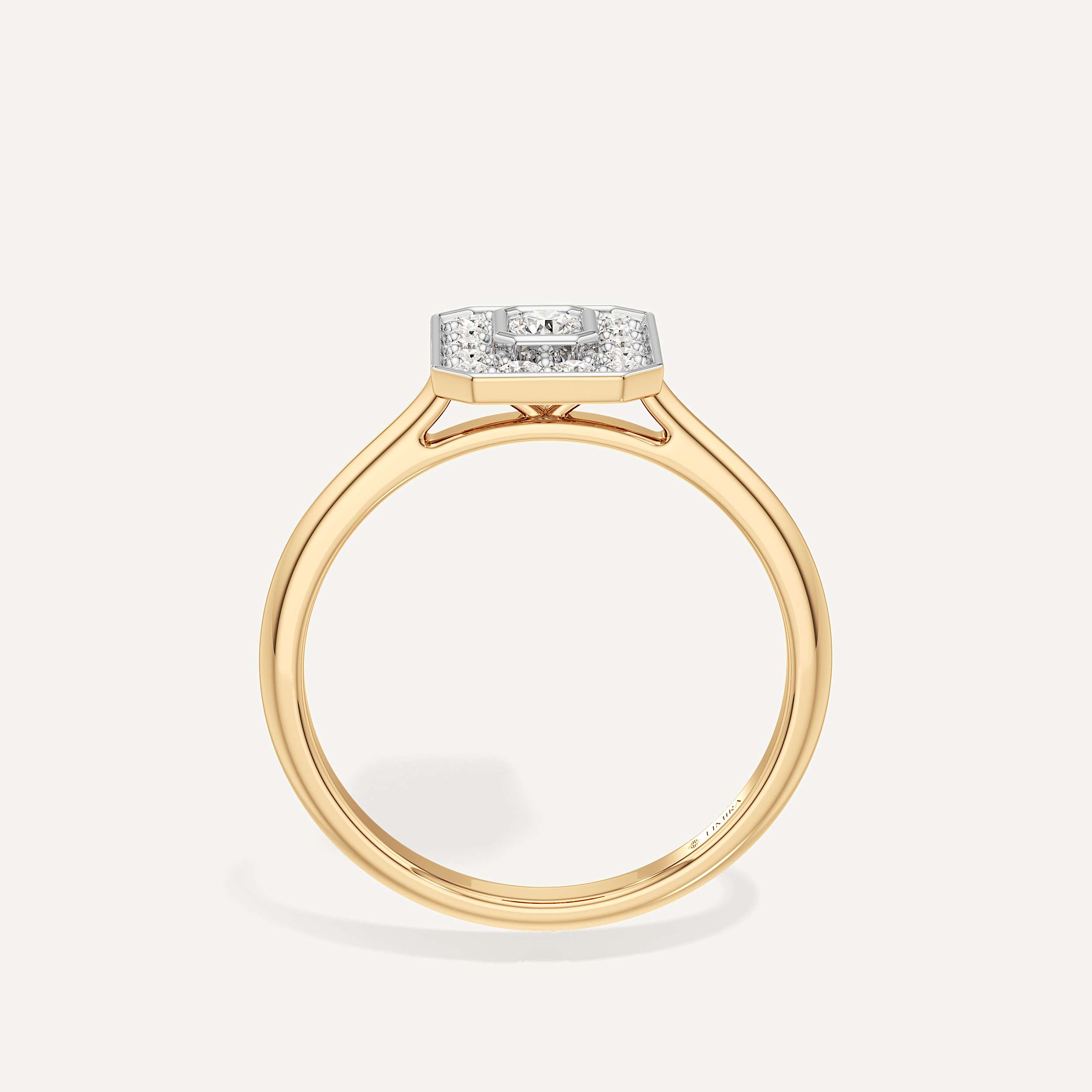 Smooth Fit Emerald Diamond Ring