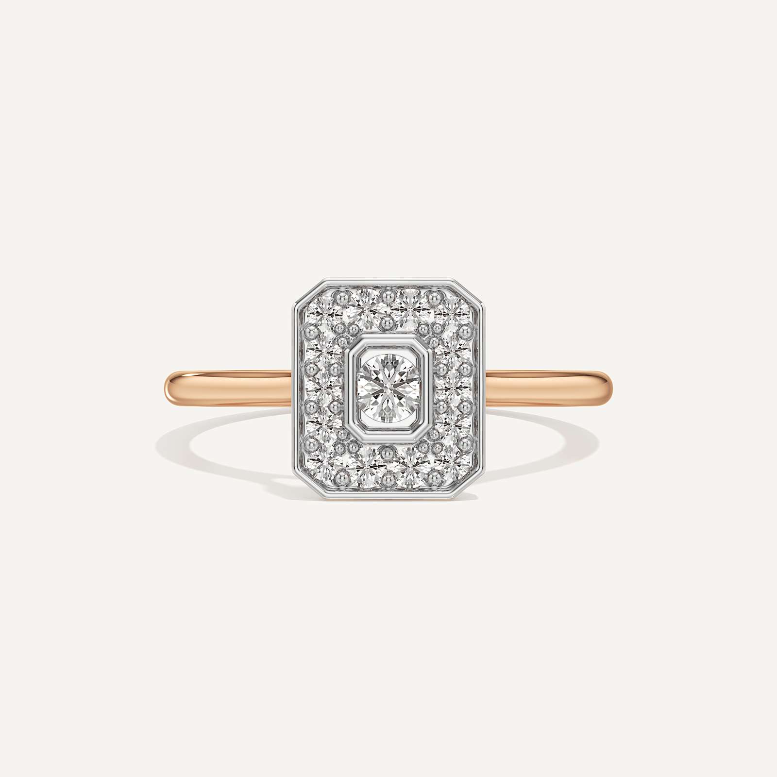 Smooth Fit Emerald Diamond Ring