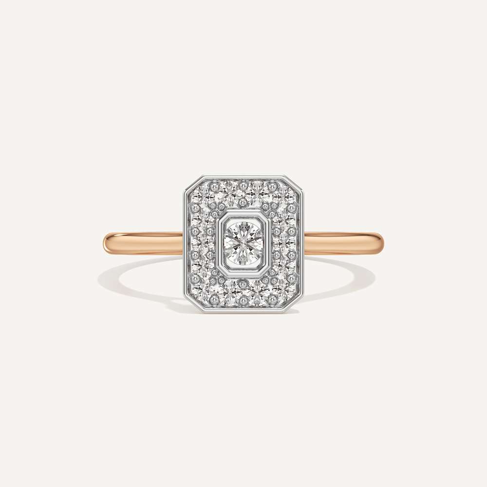 Smooth Fit Emerald Diamond Ring