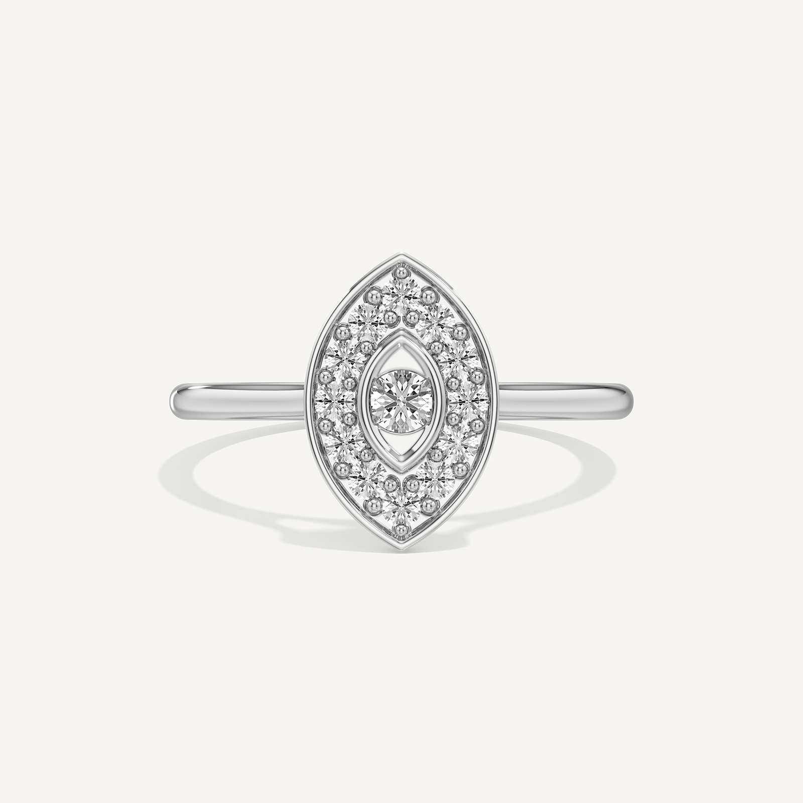 Evil Charm Marquise Diamond Ring