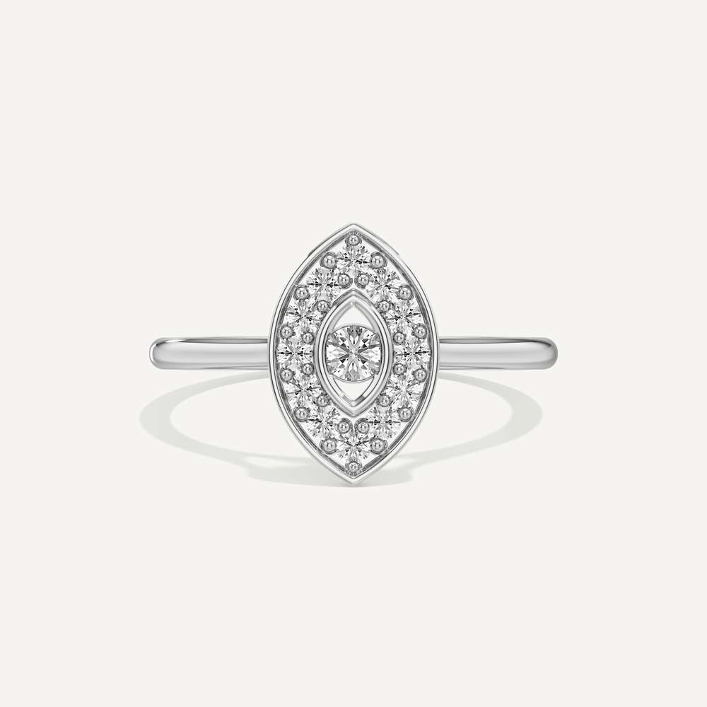 Evil Charm Marquise Diamond Ring
