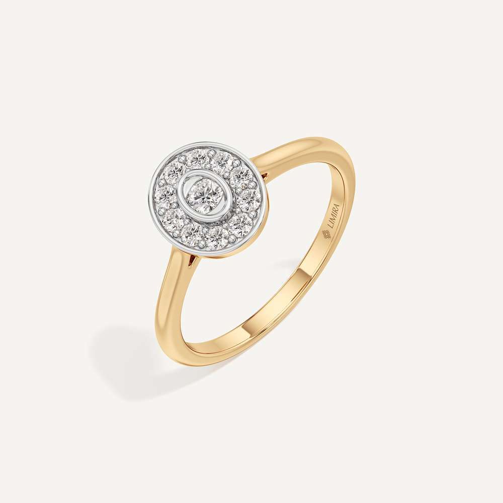 Held Close Oval Diamond Ring