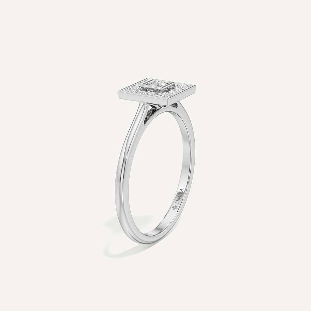 Subtle Spark Princess Diamond Ring