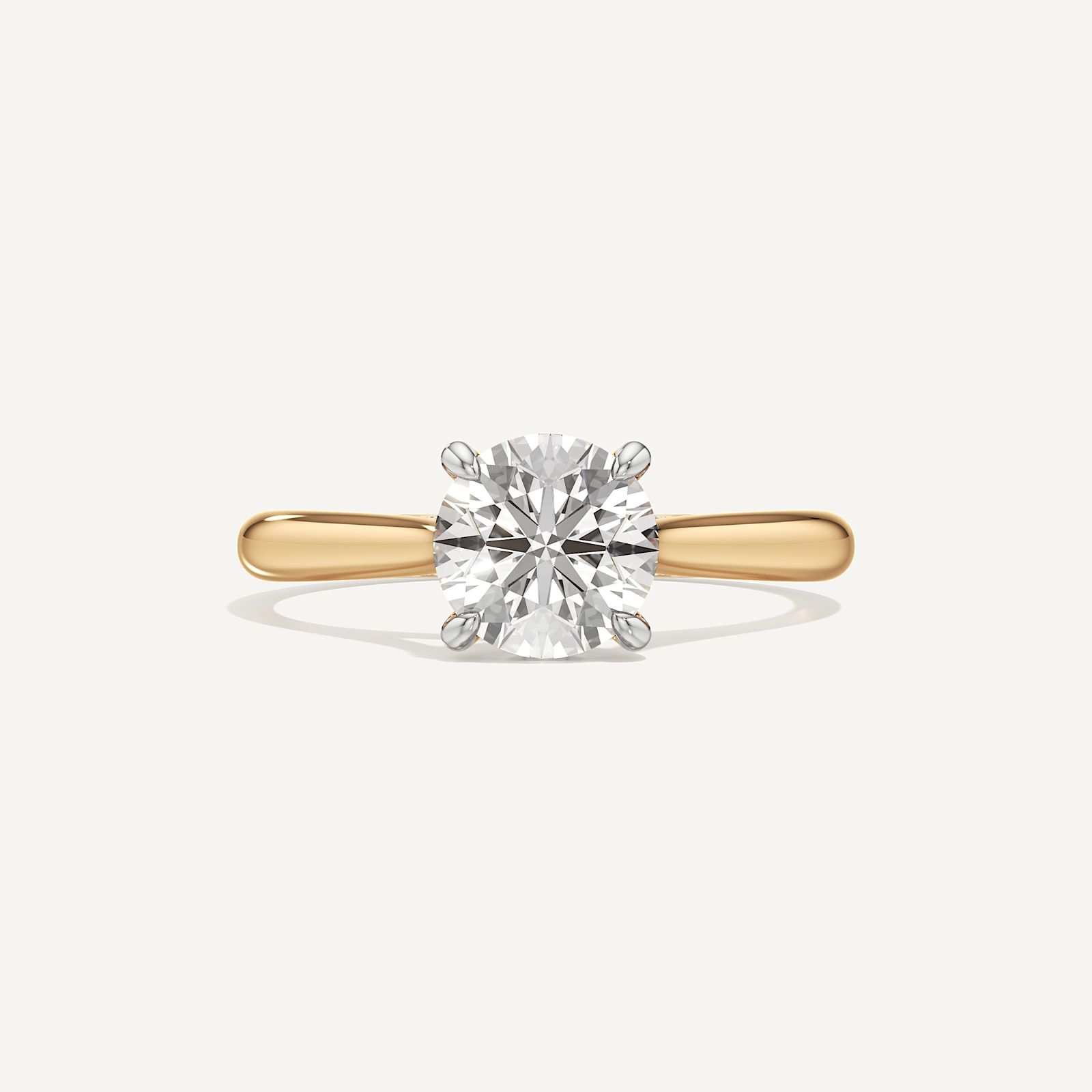 Held Round Solitaire Diamond