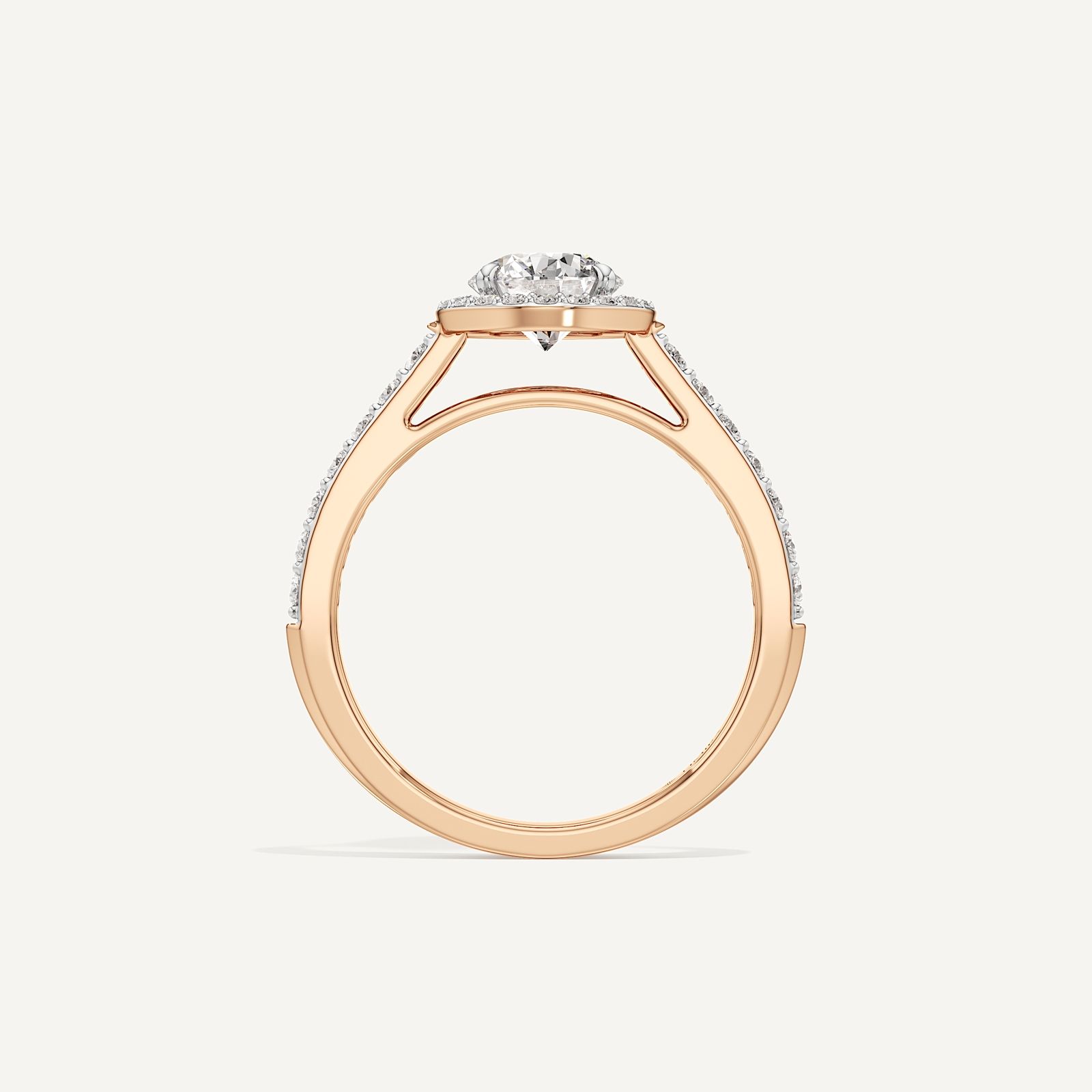 Sunburst Halo Round Diamond