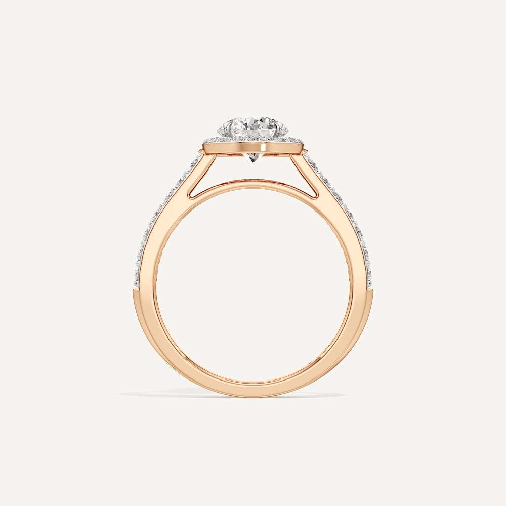 Sunburst Halo Round Diamond