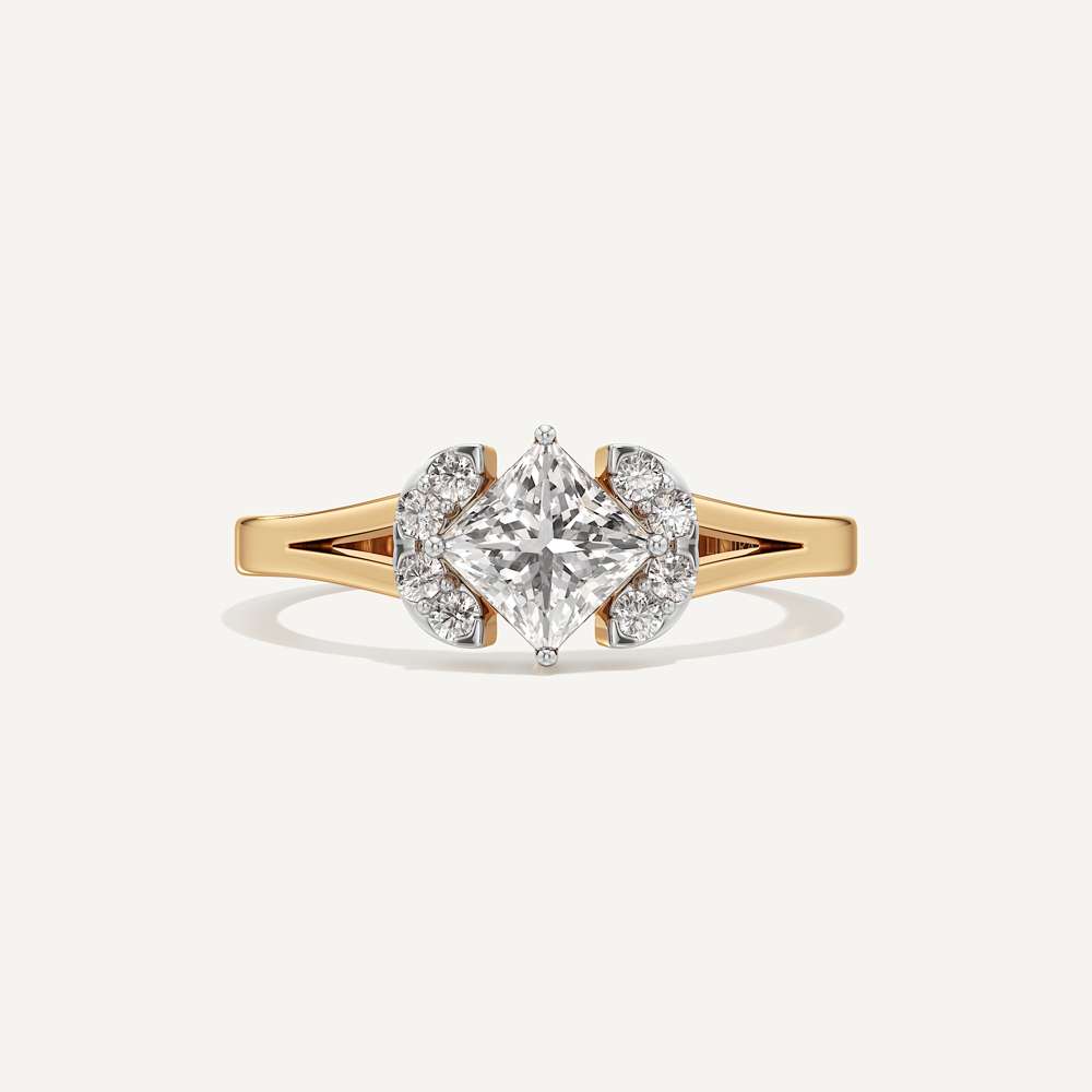 Evora Princess & Round Lab Grown Diamond