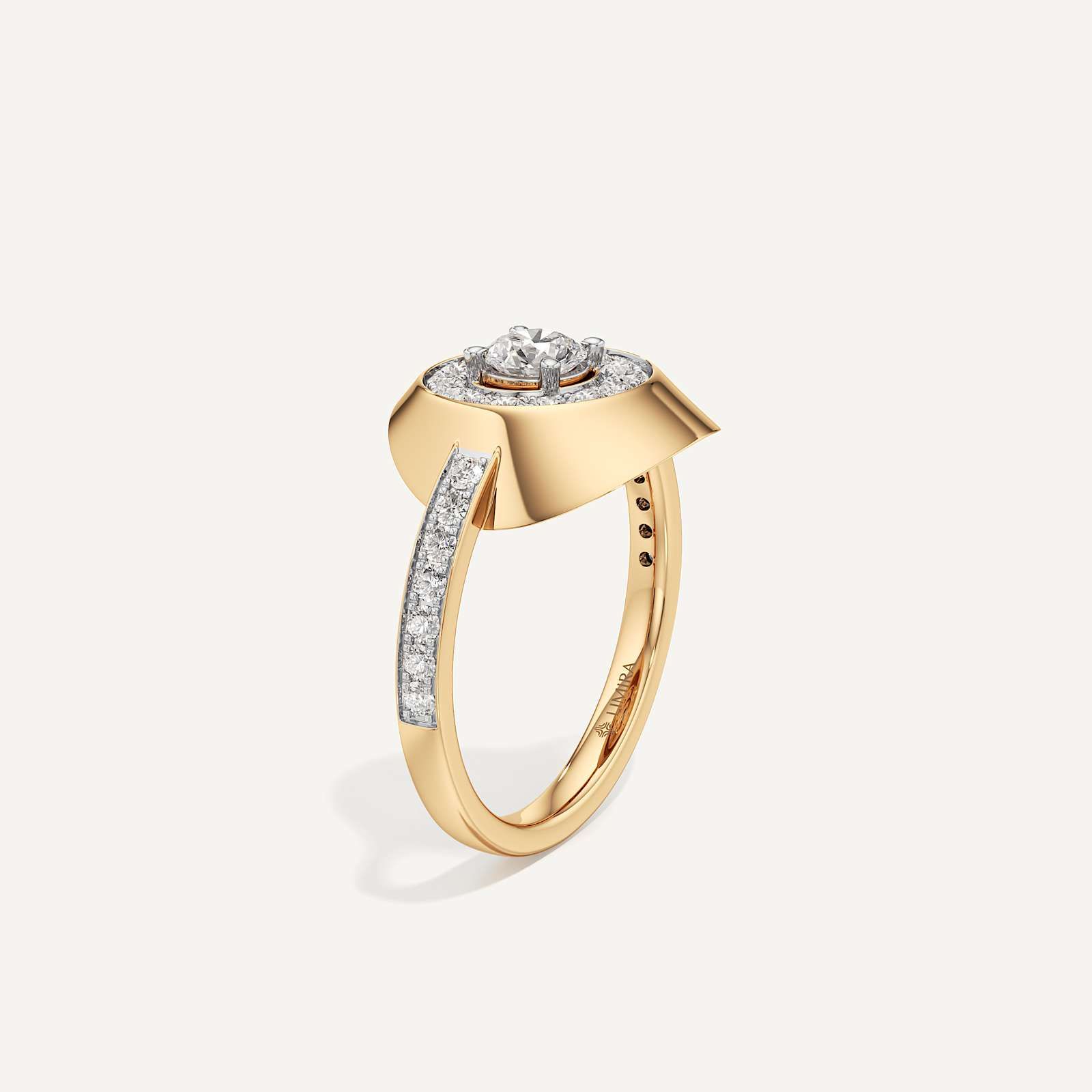 Floating Round Halo Diamond