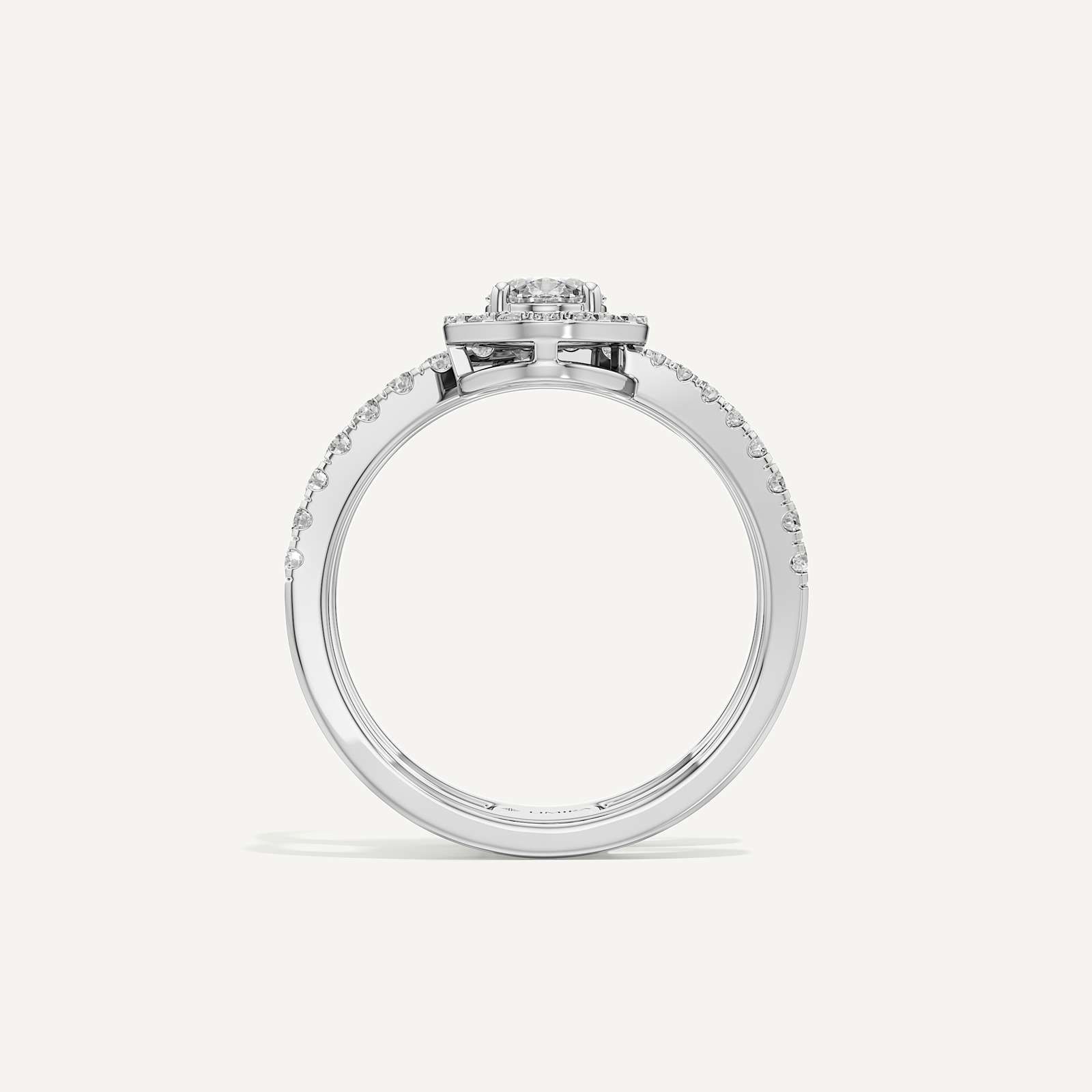 Trinity Swirl Round Diamond