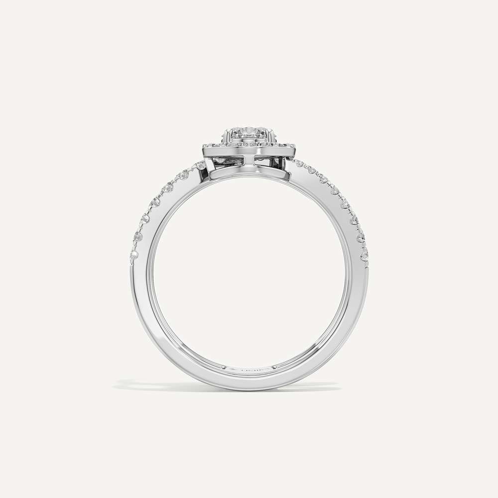 Trinity Swirl Round Diamond
