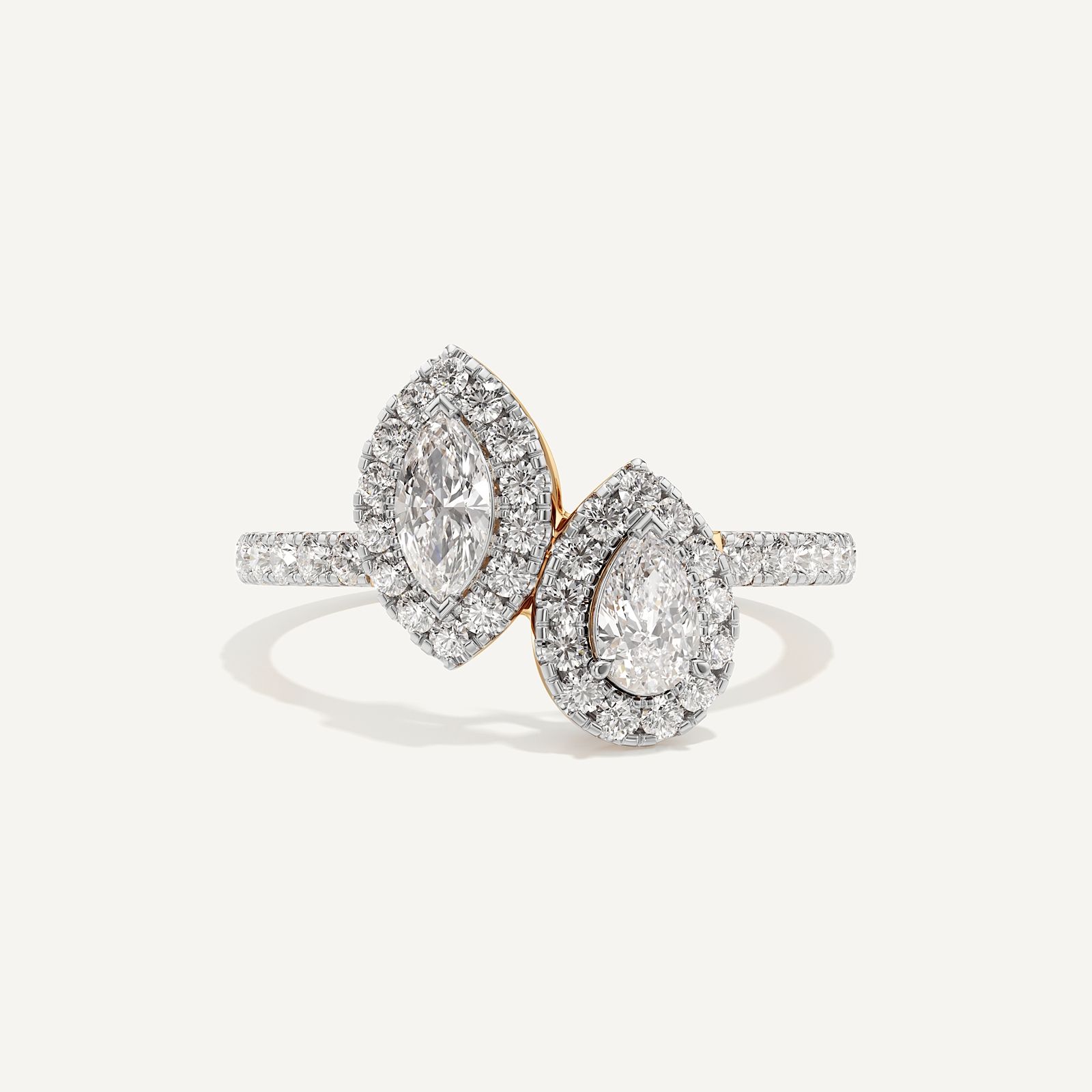 Marquise & pear Duo Toi et Moi Diamond