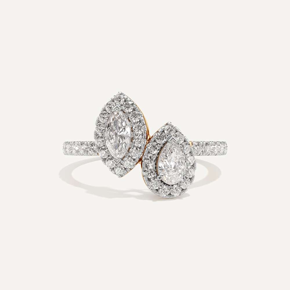 Marquise & pear Duo Toi et Moi Diamond