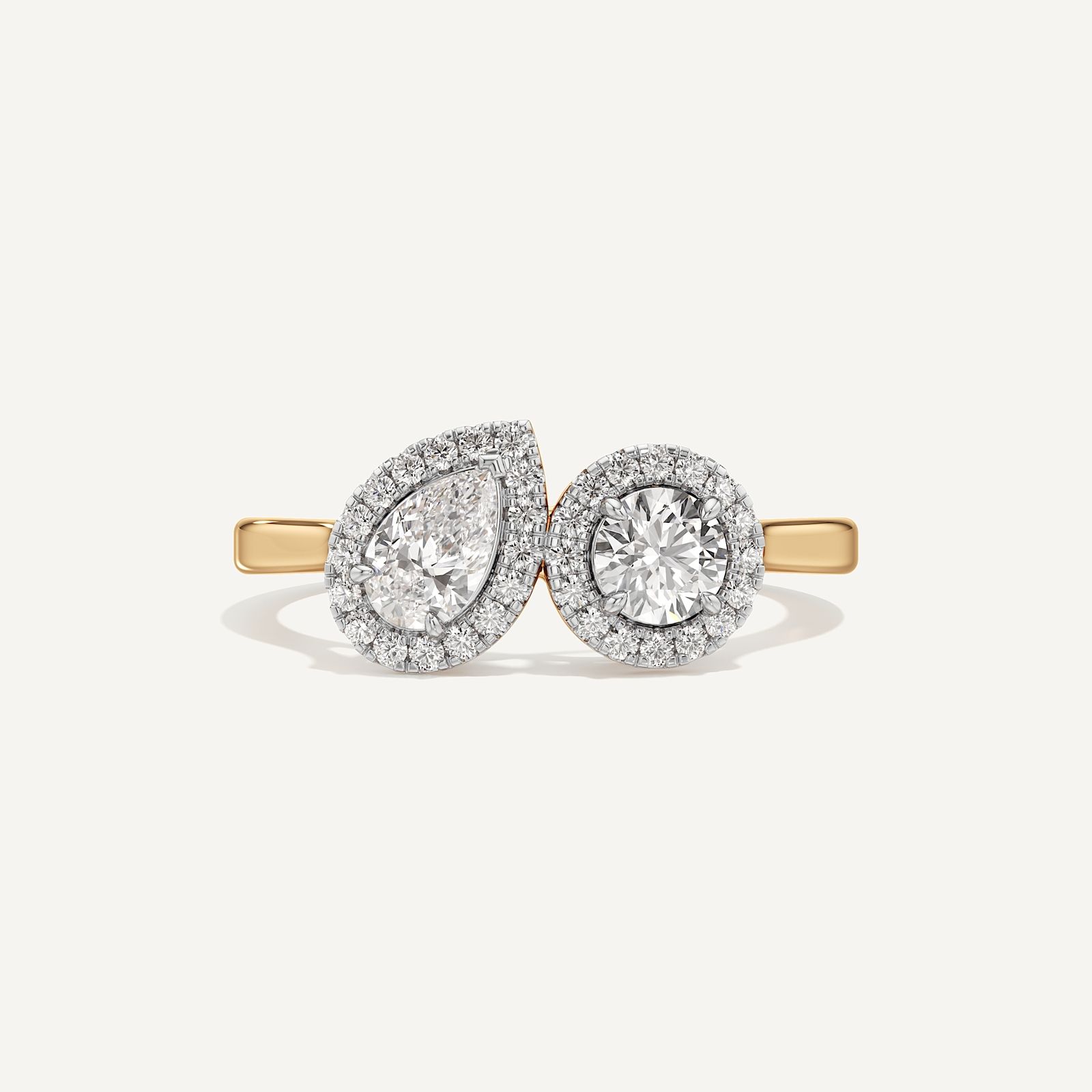 Pear & Round Duo Toi et Moi Diamond