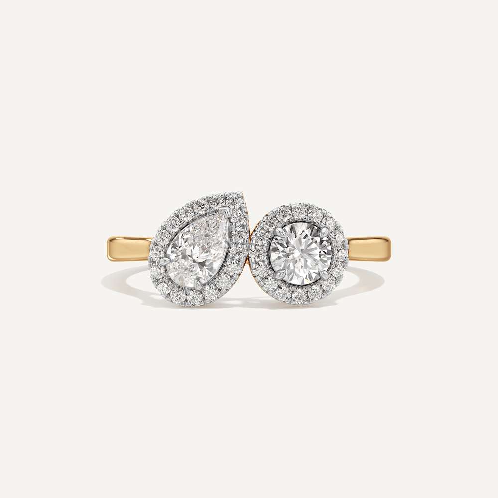 Pear & Round Duo Toi et Moi Diamond